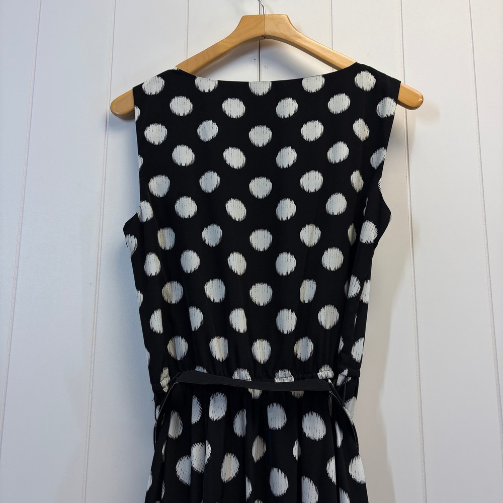 Alfani Minimalist Polka Dot Belted Dress Women Size 10 Classic Office Business - Picture 8 of 8